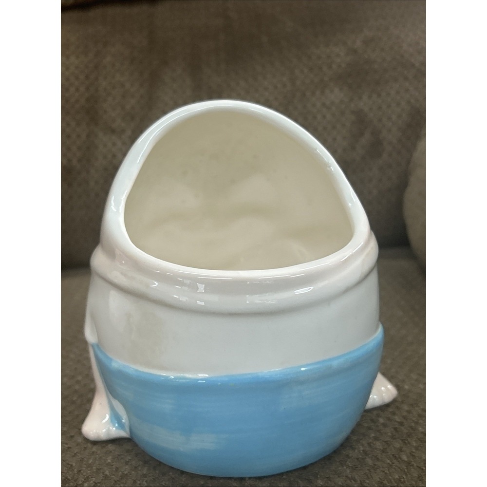 Vintage Humpty Dumpty Ceramic Planters Set of 2 Pink Blue Nursery Rhyme Kitsch - Picture 9 of 16